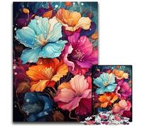 The Colorful Psychedelia of Cistus 1000 Piece Jigsaw Puzzle Paper Jigsaw Puzzles for Adults for Travel Lovers & Couples Challenging Toy 1000 PCS(38x26cm)