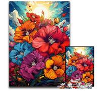 The Colorful Psychedelia of Cistus Adult Jigsaw Puzzles 1000 Pieces Difficult Puzzles for Adults for Mother'S Day Birthdays Christmas 1000 PCS(38x26cm)