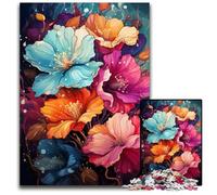 The Colorful Psychedelia of Cistus Jigsaw Puzzles for Adults 1000 Difficult Puzzles for Adults Family Game Night Fun DIY Decorative Artwork 1000 PCS(75x50cm)