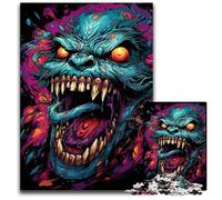The Colorful Psychedelia of Dr. Monster 1000 Piece Jigsaw Puzzles for Adults Jigsaw Puzzles for Adults Brain-Challenging DIY Decorative Game Family Interactive Toy 1000 PCS(38x26cm)