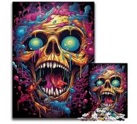 The Colorful Psychedelia of Dr. Monster Jigsaw Puzzles 1000 Pieces for Adults Jigsaw Puzzles for Adults for Travel Lovers & Couples Challenging Toy 1000 PCS(75x50cm)