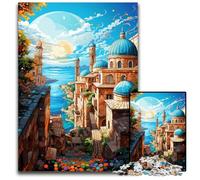 The Colorful Psychedelia of Dubrovnik’s Old Town 1000Pc Adults Jigsaw Puzzle Puzzles for Adults Relaxing Entertainment Home Decor 1000 PCS(75x50cm)