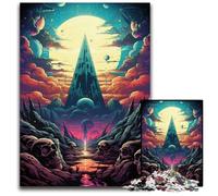 The Colorful Psychedelia of Egypt’s Space Desert Jigsaw Puzzle 1000 Pieces Paper Jigsaw Puzzles Brain-Challenging DIY Decorative Game Family Interactive Toy 1000 PCS(38x26cm)