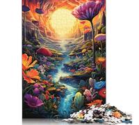 The Colorful Psychedelia of Eternal Spring Puzzles 500 Piece Jigsaws for Adults Learning Educational Toys Family Games Festival Birthday Gifts 500pcs (52x38cm)