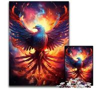 The Colorful Psychedelia of Galaxy Phoenix Adult Jigsaw Puzzles 1000 Pieces Difficult Puzzles for Adults for Mother'S Day Birthdays Christmas 1000 PCS(38x26cm)