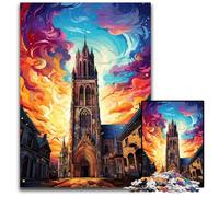 The Colorful Psychedelia of Ghent’s Bell Tower 1000Pc Adults Jigsaw Puzzle Puzzles for Adults Relaxing Entertainment Home Decor 1000 PCS(38x26cm)