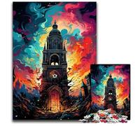 The Colorful Psychedelia of Ghent’s Bell Tower Jigsaws 1000 Pieces for Adults Challenging Puzzles Challenging DIY Brain Teaser Perfect Family Game Or Decorative Gift 1000 PCS(38x26cm)