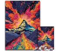 The Colorful Psychedelia of Mont Blanc Jigsaw Puzzle 1000 Pieces Difficult Puzzles for Adults High-Difficulty Brain Teaser for Teenagers 1000 PCS(38x26cm)