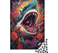 The Colorful Psychedelia of Shark Mythology Jigsaw Puzzles For Adults 500 Piece Jigsaws Puzzles 500 Piece Puzzles For Adults Puzzle Games Toys Gift for 500pcs (52x38cm)