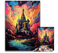 The Colorful Psychedelia of St. Basil's Cathedral Jigsaw Puzzles for Adults 1000 Piece Puzzles for Adults Family Activity Brain Teaser Home Decor 1000 PCS(38x26cm)