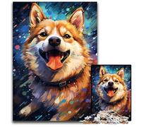 The Colorful Psychedelia of Starry Sky Dog Adult Jigsaw Puzzles 1000 Pieces Difficult Puzzles for Adults for Mother'S Day Birthdays Christmas 1000 PCS(75x50cm)