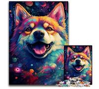 The Colorful Psychedelia of Starry Sky Dog Adult Jigsaw Puzzles 1000 Pieces Difficult Puzzles for Adults for Mother'S Day Birthdays Christmas 1000 PCS(75x50cm)