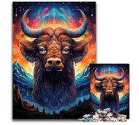 The Colorful Psychedelia of Starry Yak 1000 Piece Jigsaw Wooden Jigsaw Puzzles for Adults Home Activity for Holidays Birthdays And Family Game Nights 1000 PCS(75x50cm)