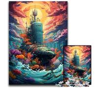 The Colorful Psychedelia of Submarines 1000 Pieces Puzzle Gifts Impossible Jigsaw Puzzles for Adults Erfect for Home Decor Birthdays Holidays And Gifts 1000 PCS(38x26cm)