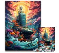 The Colorful Psychedelia of Submarines Adult Jigsaw Puzzles 1000 Pieces Challenging Puzzles DIY Home Decor Gift Adult Brain Teaser 1000 PCS(75x50cm)