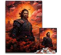 The Colorful Psychedelia of Sunset Samurai Jigsaw Puzzles 1000 Pieces for Adults Puzzles for Adults Challenging Brain Teaser Family Activity Home Decor 1000 PCS(75x50cm)