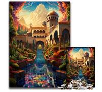 The Colorful Psychedelia of The Alhambra Adult Jigsaw Puzzles 1000 Pieces Difficult Puzzles for Adults for Mother'S Day Birthdays Christmas 1000 PCS(38x26cm)