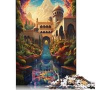 The Colorful Psychedelia of The Alhambra Puzzle Educational Games Family Activities Premium Cardboard Jigsaw Puzzle for Women Men 1000pcs (75x50cm)