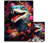 The Colorful Psychedelia of The Emerald Lake Snake Jigsaws 1000 Pieces for Adults Challenging Puzzles Challenging DIY Brain Teaser Perfect Family Game Or Decorative Gift 1000 PCS(38x26cm)