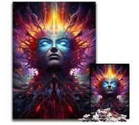 The Colorful Psychedelia of The God of The Universe Adult Jigsaw Puzzles 1000 Pieces Challenging Puzzles for Teenagers Family Game Night Brain-Challenging Gift Idea 1000 PCS(38x26cm)