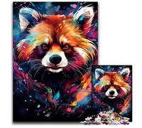 The Colorful Psychedelia of The Milky Way Red Panda Jigsaw Puzzles for Adults 1000 Piece Impossible Jigsaw Puzzles for Adults Perfect for Family Fun on Holidays 1000 PCS(38x26cm)