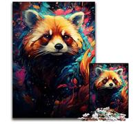 The Colorful Psychedelia of The Milky Way Red Panda Jigsaw Puzzles for Adults 1000 Piece Impossible Jigsaw Puzzles for Adults Perfect for Family Fun on Holidays 1000 PCS(38x26cm)