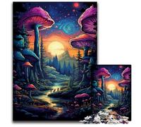 The Colorful Psychedelia of The Mushroom Planet Jigsaw Puzzle 1000 Pieces Jigsaw Puzzles for Adults Fun at Home Activities Birthday Present Travel Gifts 1000 PCS(75x50cm)