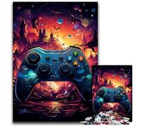 The Colorful Psychedelia of The Starry Night Gamepad 1000 Piece Jigsaw Paper Jigsaw Puzzles Challenging Brain Teaser for Teenagers Family Game Night Fun 1000 PCS(38x26cm)