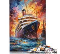The Colorful Psychedelia of Titanic Puzzle Premium 100% Recycled Board Paper Rectangular Jigsaw Puzzle for Adults Teen Unique Gift 1000pcs (75x50cm)