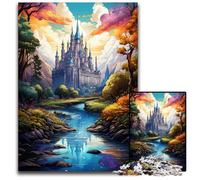The Colorful Psychedelia of Xiaomiya River Adult Jigsaw Puzzles 1000 Pieces Puzzles for Adults Ideal for Teenagers & Collectors Travel Gift Family Activity 1000 PCS(75x50cm)