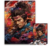 The Colorful Psychedelic Way of The Samurai 1000Pc Adults Jigsaw Puzzle Jigsaw Puzzles Brain-Challenging DIY Decorative Game Family Interactive Toy 1000 PCS(75x50cm)