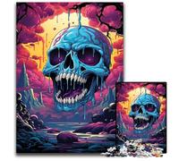 The Colorful Psychedelic World of Fantasy Skulls 1000 Piece Jigsaw Puzzles for Adults Puzzles for Adults Perfect for Christmas Halloween Easter New Year 1000 PCS(38x26cm)