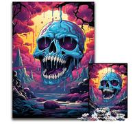 The Colorful Psychedelic World of Fantasy Skulls Jigsaw Puzzles for Adults 1000 Difficult Puzzles for Adults Family Game Night Fun DIY Decorative Artwork 1000 PCS(75x50cm)