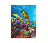 The colorful underwater world with sea turtles, fish, and corals in the blue ocean，Jigsaw Puzzles Puzzle for Adults Kids. 1000 Pieces Great Gifts Challenge Toy Educational Games Home Decoration-AP55