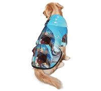 The Colorful World of Dogs Dog Hoodie for Medium and Large Dogs – Soft Polyester Pet Clothes, Suitable for All Seasons