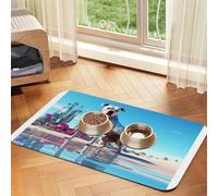 The Colorful World of Dogs Pet Feeding Mat-Waterproof & Non-Slip Dog and Cat Food Mat-No Stains Quick Dry Dog Water Dispenser Mat