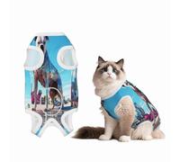 The Colorful World of Dogs Recovery Suit for Dogs Cats After Surgery,Pet Recovery Shirt, Dog Onesies Pet Surgery Recovery Suit