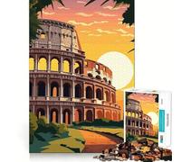 The Colosseum in Rome Teenagers 1000 Piece Jigsaw Puzzle Think Smart Toy Bonding Time Smooth Cut Santa Wish List (50x75cm)