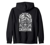 The Colosseum Of Glory Rome Zip Hoodie