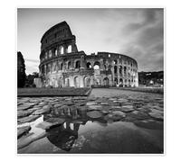 The colosseum, Rome Poster by Matteo Colombo 40 x 40 cm Black and white Wall art Wall decor
