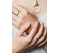 The Colourful Aura Women's 10 Piece Slim Silver Gold Stackable Bohemian Midi Tribal Beach Ring Set The Colourful Aura Gold One Size