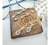 The Colourful Aura 55 Cm Floral Daisy Summer Sunglass Reading Eyeglass Chain Lanyard Detachable Chain In White White One Size