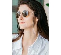 62 CM Black Bead Sunglass Summer Reading Eyeglass Lanyard Detachable Chain The Colourful Aura Silver One Size