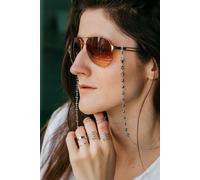 The Colourful Aura 62 CM Blue Evil Eye Protection Summer Turkish Reading Eyeglass Chain Lanyard in Silver The Colourful Aura Silver One Size