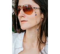 The Colourful Aura 62 Cm Evil Eye Cross Greek Protection Summer Turkish Reading Eyeglass Lanyard in Gold