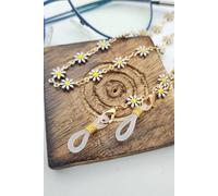 The Colourful Aura 62 CM Floral Daisy Summer Sunglass Reading EyeGlass Chain Lanyard Detachable Chain in White