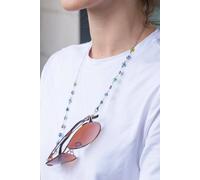 The Colourful Aura 62 Cm Multicolour Evil Eye Protection Sun Glass Reading Eyeglass Chain Lanyard In Gold Gold One Size