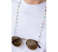The Colourful Aura 62 CM Multicolour Sun Flower Daisy Sun Glass Reading Eyewear Holder Lanyard Chain in Silver