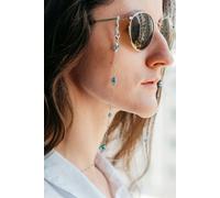 The Colourful Aura 62 Cm Turkish Evil Eye Protection Summer Reading Eyeglass Detachable Lanyard In Silver Silver One Size