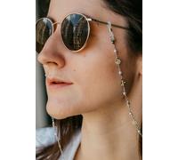 62 CM White Sun Flower Daisy Sunglass Reading Eyeglass Lanyard Pearl Chain Holder The Colourful Aura Silver One Size